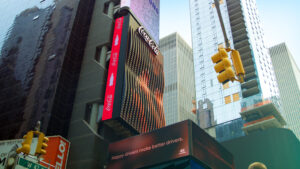 An Ultimate & Attractive View of Coca-Cola 3D Digital Billboard Advertising In New York.